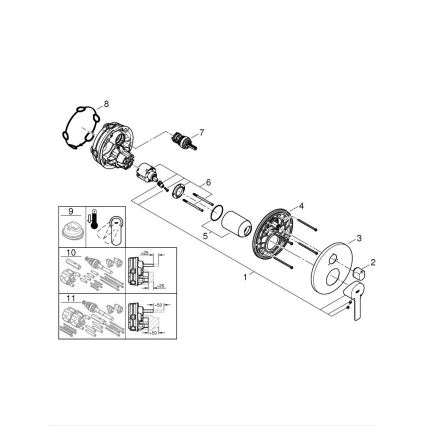 GROHE 24095001 - Segisti LINEARE läikiv kroom