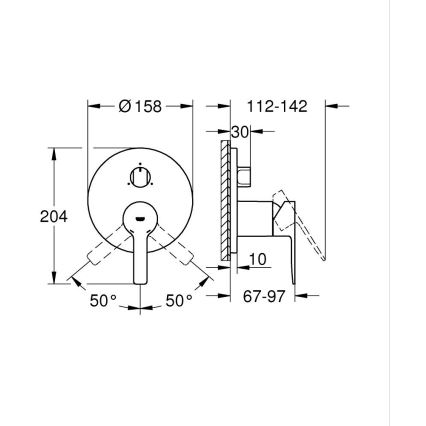 GROHE 24095001 - Segisti LINEARE läikiv kroom