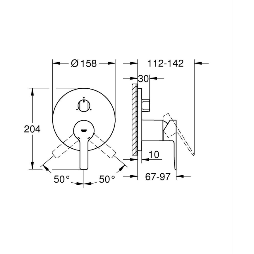 GROHE 24095001 - Segisti LINEARE läikiv kroom