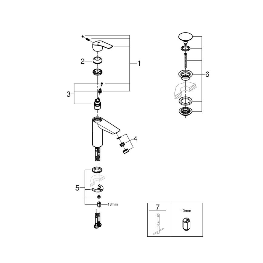 GROHE 24204002 - Valamusegisti START, suurus M, läikiv kroom