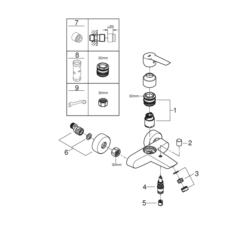 GROHE 24206002 - Vannisegisti START DN 15 läikiv kroom