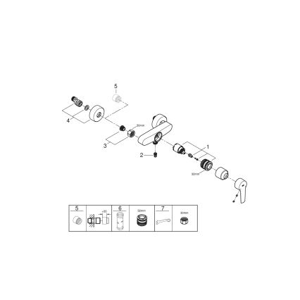 GROHE 24208002 - Dušiseinasegisti START DN 15 läikiv kroom