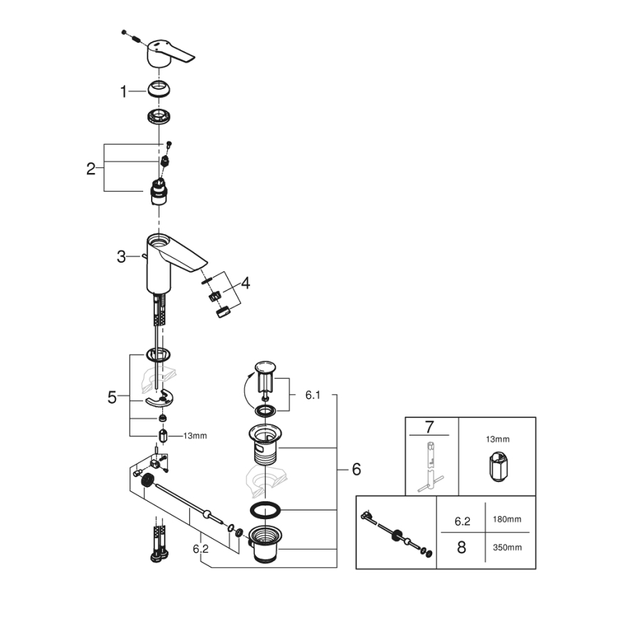 GROHE 24209002 - Valamusegisti START DN 15 läikiv kroom