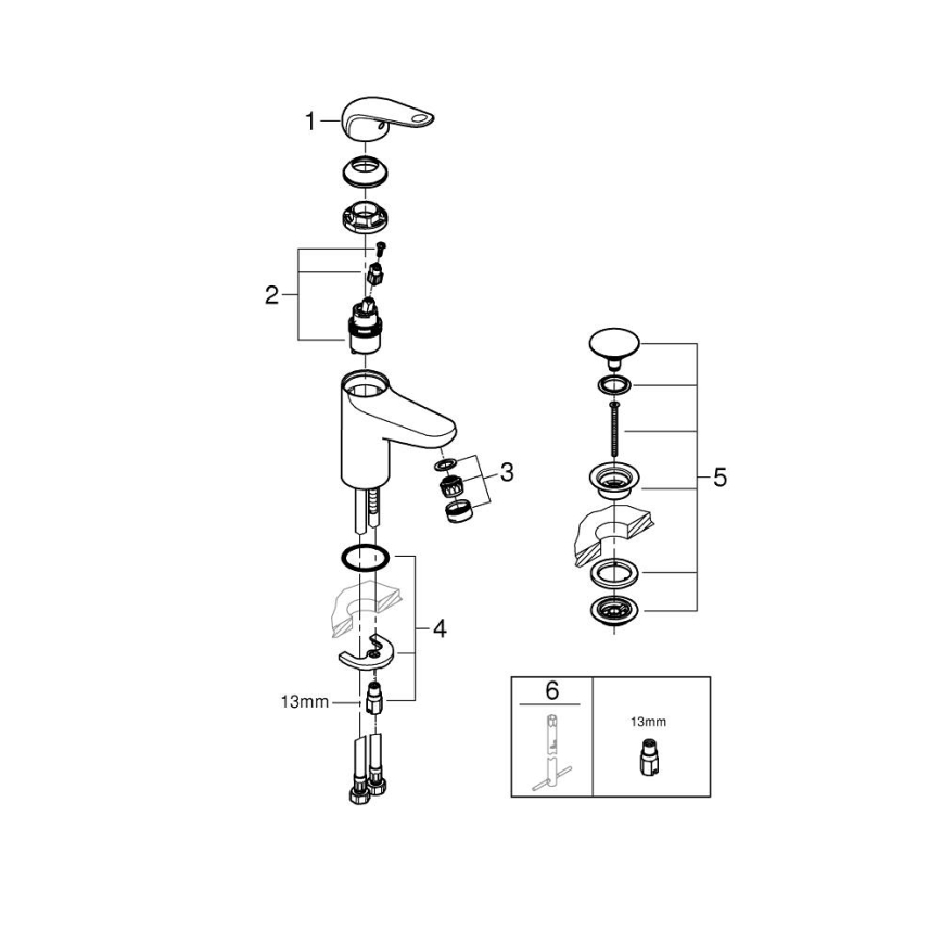 GROHE 24323001 - Valamusegisti SWIFT DN 15 läikiv kroom