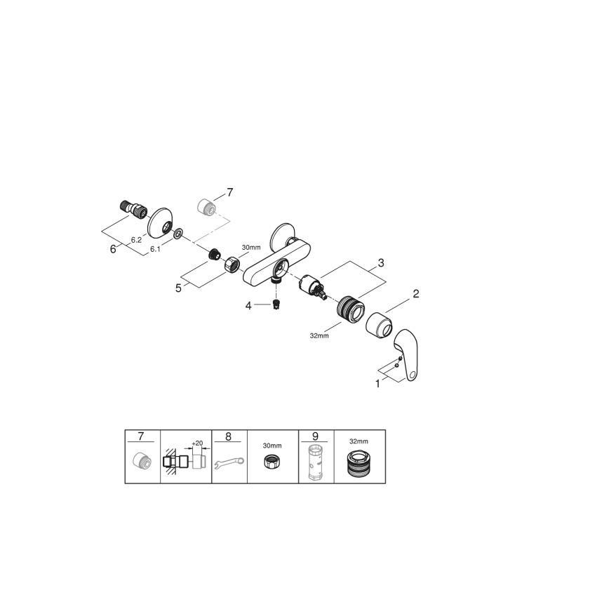 GROHE 24333001 - SWIFT dušisegisti DN 15, läikiv kroom