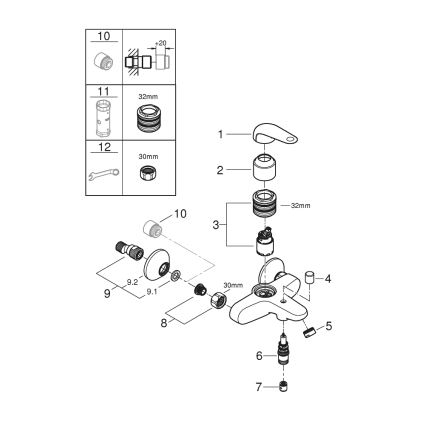 GROHE 24335001 - Vannisegisti DN 15, läikiv kroomviimistlus