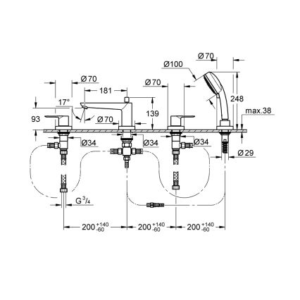 GROHE 2511900A - BAULOOP vannisegisti DN 20, läikiv kroom