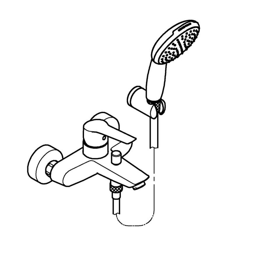 GROHE 25283002 - vannisegisti koos tarvikutega DN 15, läikiv kroom
