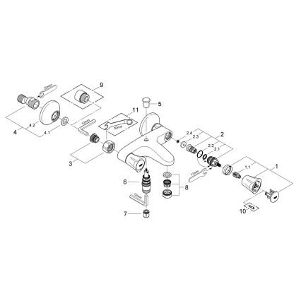 GROHE 25450001 - Vannisegisti COSTA L DN 15, läikiv kroom