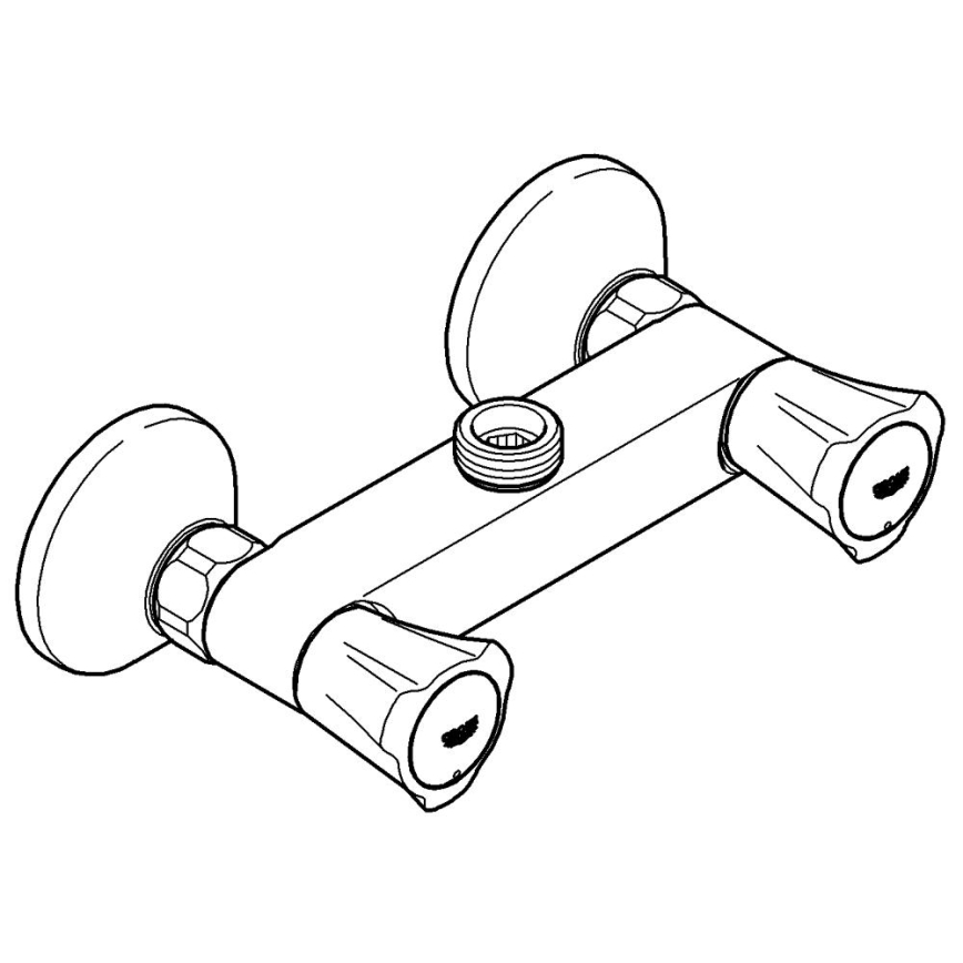GROHE 26009001 - Dušisegisti COSTA L DN 15 läikiv kroom
