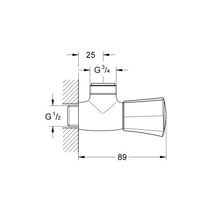 GROHE 26010001 - Dušiventil COSTA L, läikiv kroom