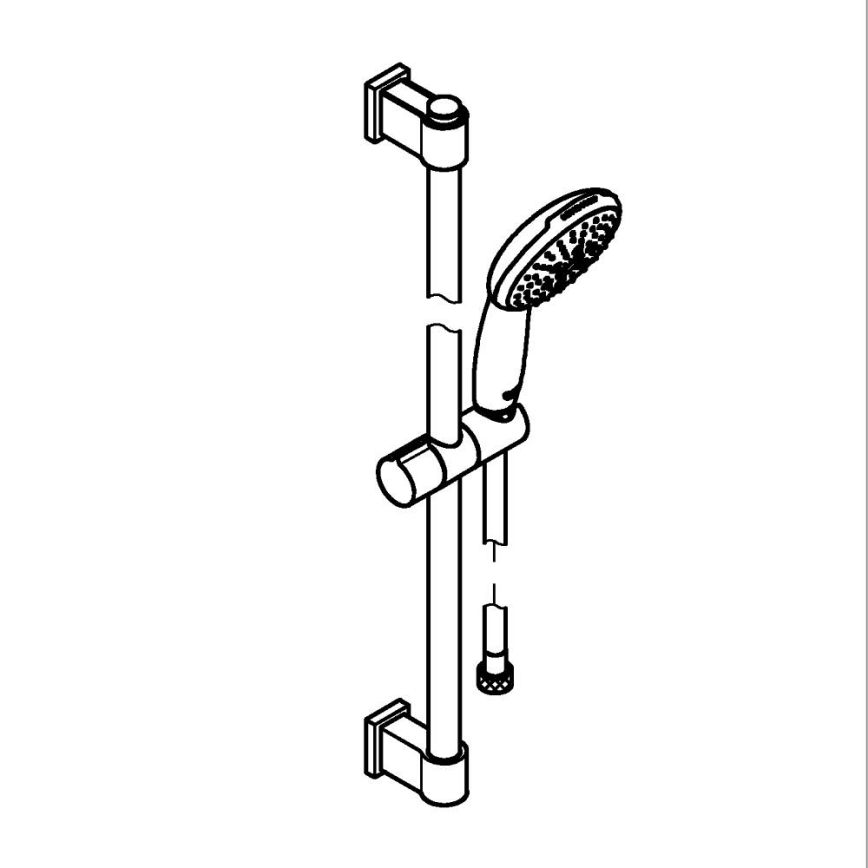 GROHE 26032001 - Dušikomplekt VITALIO START 110 600 mm läikiv kroom