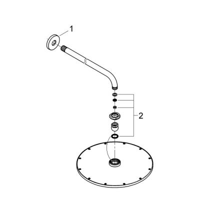 GROHE 26066AL0 - Dušipea RAINSHOWER COSMOPOLITAN 310 380 mm grafiit