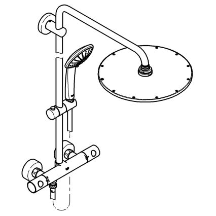 GROHE 26075DA0 - Dušisüsteem EUPHORIA 310 pronksviimistlusega