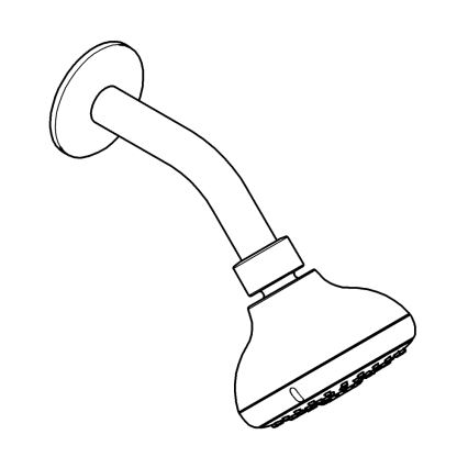 GROHE 26088001 - Dušipea TEMPESTA 100, 100 mm, läikiv kroom