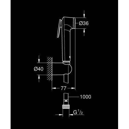 GROHE 26352000 - Käsidušš TEMPESTA-F TRIGGER SPRAY 30 36 mm läikiv kroom