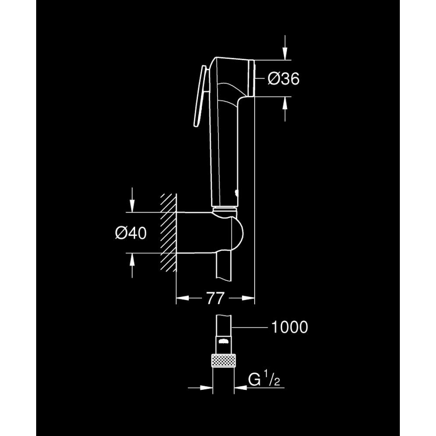 GROHE 26352000 - Käsidušš TEMPESTA-F TRIGGER SPRAY 30 36 mm läikiv kroom