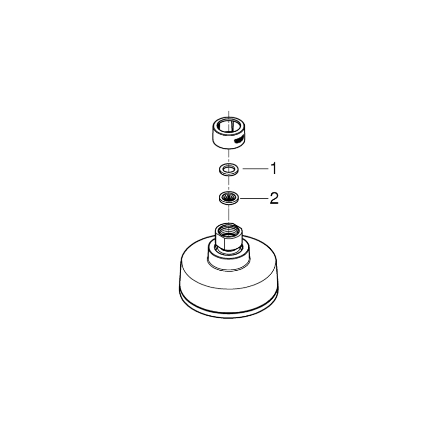 GROHE 26366001 - dušipea RAINSHOWER 210 mm läikiv kroom