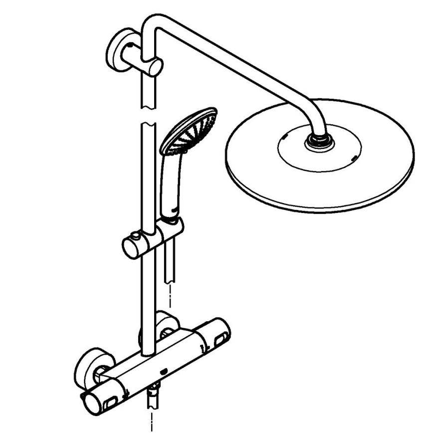 GROHE 26400001 - dušisüsteem VITALIO JOY SYSTEM 310 450 mm läikiv kroom