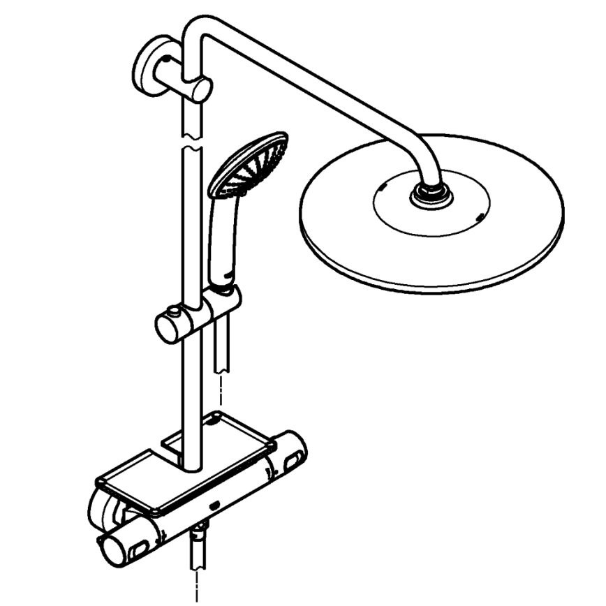 GROHE 26401001 - Dušisüsteem VITALIO JOY SYSTEM 310 läikiv kroom