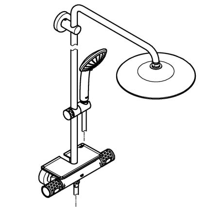 GROHE 26403002 - Dušisüsteem VITALIO JOY 260, 450 mm, läikiv kroomviimistlus