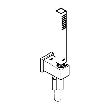 GROHE 26405000 - EUPHORIA CUBE STICK 1250 mm komplekt seinakinnitusega, läikiv kroom
