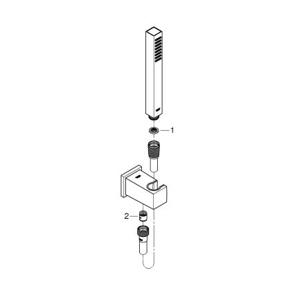 GROHE 26405000 - Seinakinnitusega komplekt EUPHORIA CUBE STICK 1250 mm, läikiv kroom