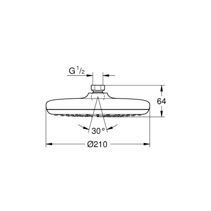GROHE 26410000 - Dušipea TEMPESTA 210 mm läikiv kroom