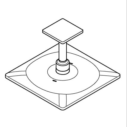 GROHE 26481000 - Peaduši komplekt RAINSHOWER SMARTACTIVE 310 CUBE 310 mm kroomitud
