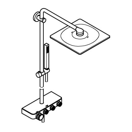 GROHE 26508000 - EUPHORIA SMARTCONTROL 310 CUBE dušisüsteem, läikiv kroom