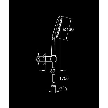 GROHE 26580000 - Käsidušikomplekt RAINSHOWER SMARTACTIVE 130 1500 mm kroomitud