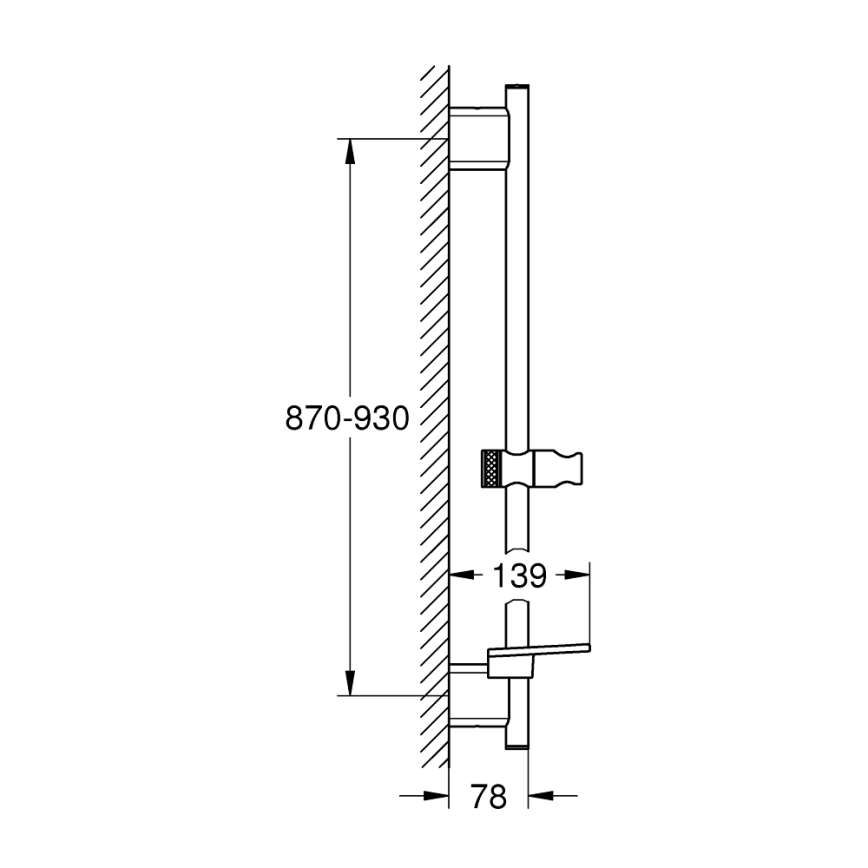 GROHE 26603DA0 - Dušipulk RAINSHOWER SMARTACTIVE 900 mm vaskvärvi