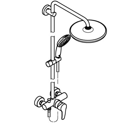 GROHE 26679001 - Dušisüsteem VITALIO START 250 390 mm läikiv kroom