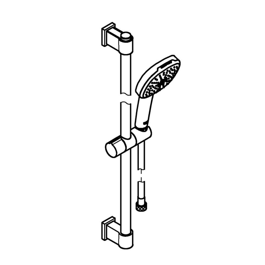GROHE 26928001 - VITALIO COMFORT 110 dušikomplekt, 600 mm, läikiv kroom