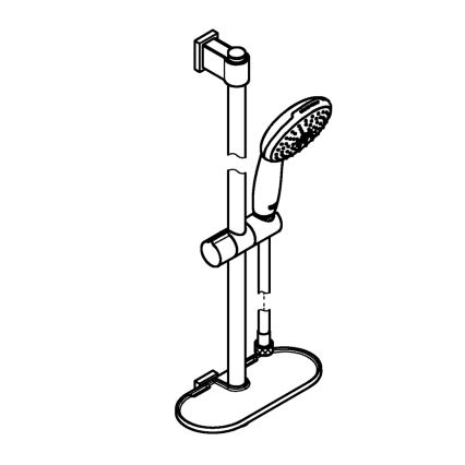 GROHE 26952001 - VITALIO START 110 dušikomplekt 600 mm läikiv kroom