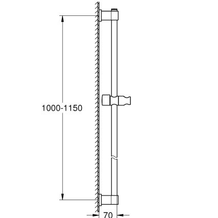 GROHE 26970001 - Dušivarras VITALIO UNIVERSAL 1150 mm, läikiv kroomviimistlus