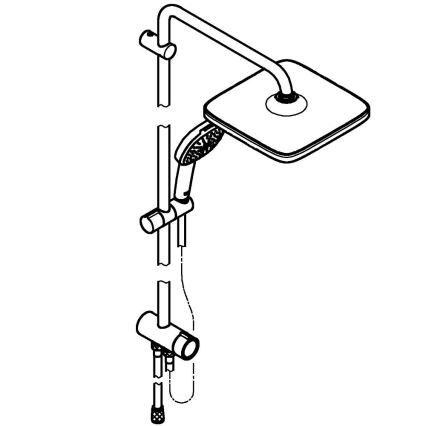 GROHE 26986001 - Dušisüsteem VITALIO COMFORT 250 läikiv kroom