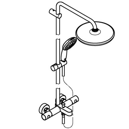 GROHE 269882431 - Dušisüsteem VITALIO START SYSTEM 250 390 mm must