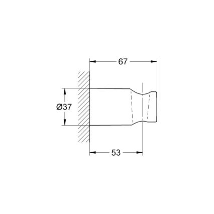 GROHE 27056000 - seinale paigaldatav dušikinnitus RAINSHOWER, läikiv kroom