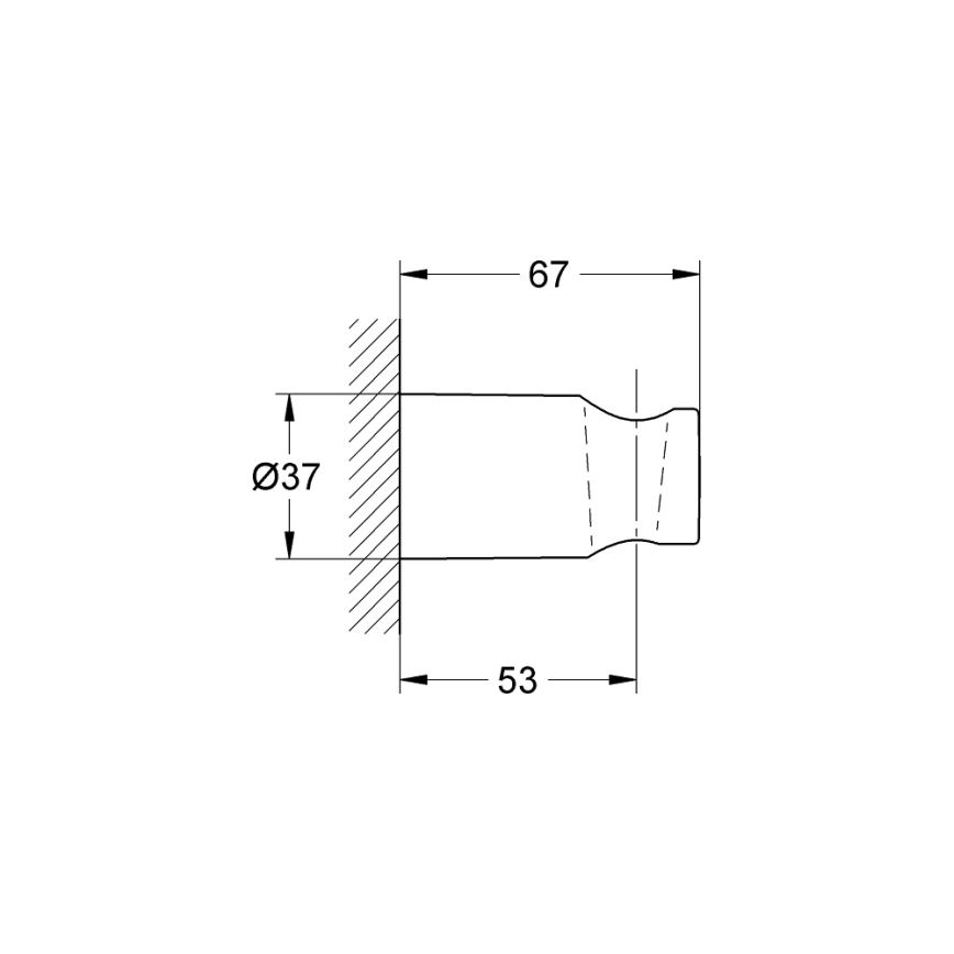 GROHE 27056000 - seinale paigaldatav dušikinnitus RAINSHOWER, läikiv kroom