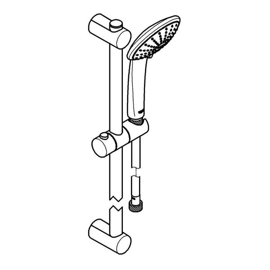 GROHE 27326000 - VITALIO JOY 600 mm dušikomplekt, läikiv kroom