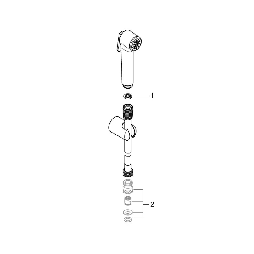 GROHE 27513GL1 - Käeshoitav bidetisuihk TEMPESTA-F 1250 mm kuldne