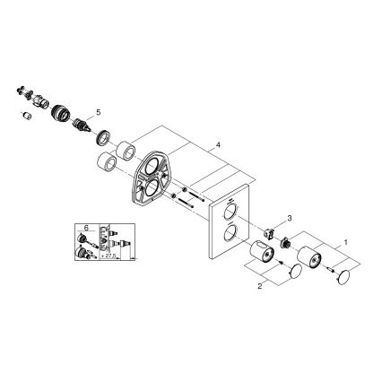 GROHE 27618000 - GROHTHERM F termostaadi kate, läikiv kroom