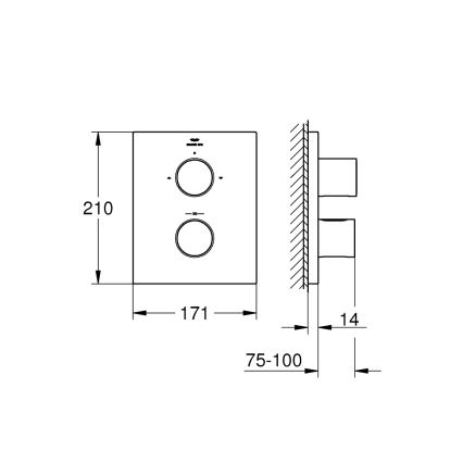 GROHE 27618000 - GROHTHERM F termostaadi kate, läikiv kroom