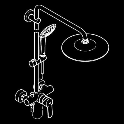 GROHE 27684001 - Dušisüsteem VITALIO JOY 260 450 mm läikiv kroom
