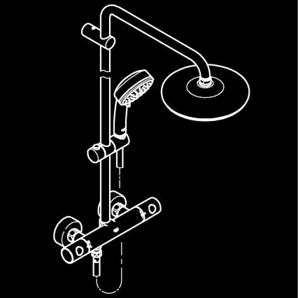 GROHE 27922001 - TEMPESTA COSMOPOLITAN 210 dušisüsteem, läikiv kroom