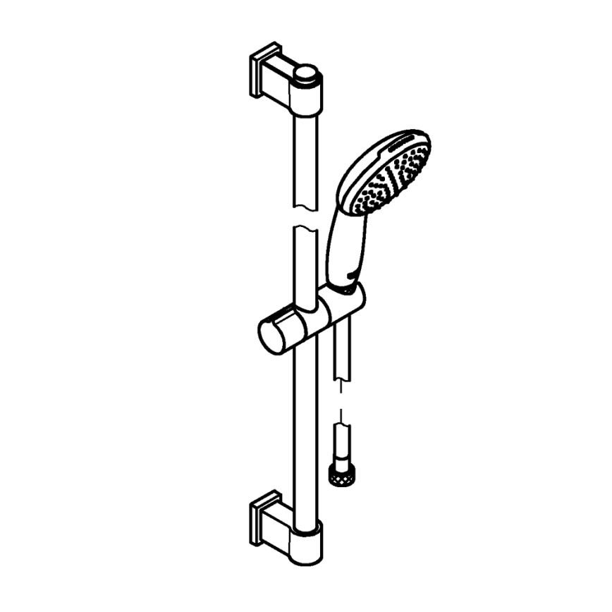 GROHE 27942001 - Dušikomplekt VITALIO START 110 600 mm läikiv kroom