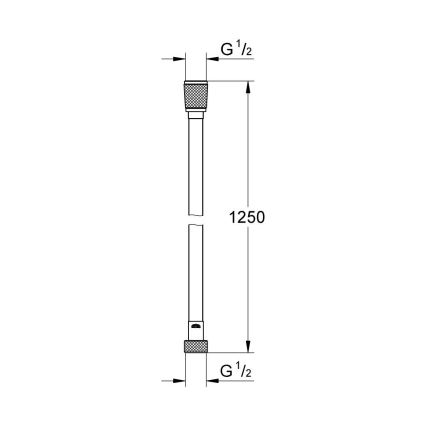 GROHE 28362DA1 - Dušivoolik SILVERFLEX 1250 mm vaskviimistlusega