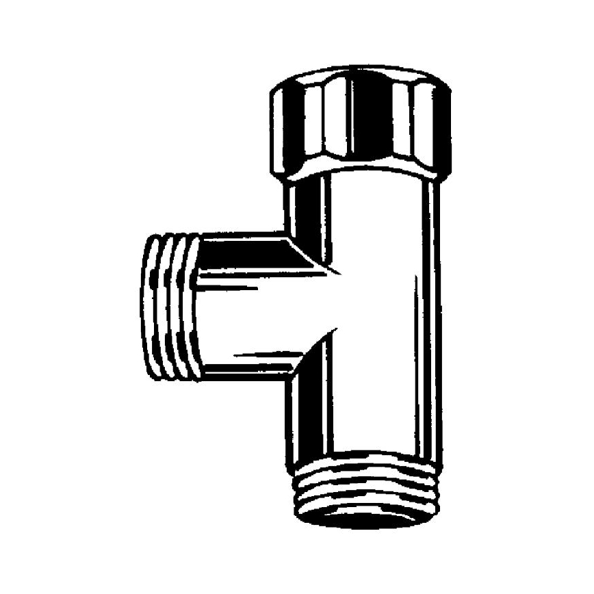 GROHE 28874000 - T-liitmik DN 15 läikiv kroom