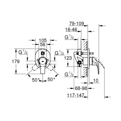 GROHE 29043000 - EUROCUBE vannisegisti, läikiv kroom